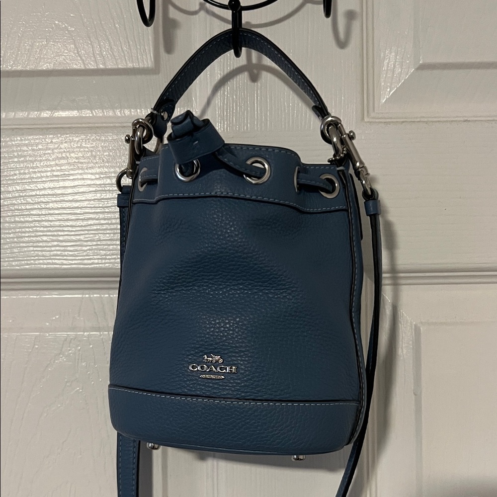 Coach Dempsey Drawstring Bucket Bag Leather Crossbody Bag (small)